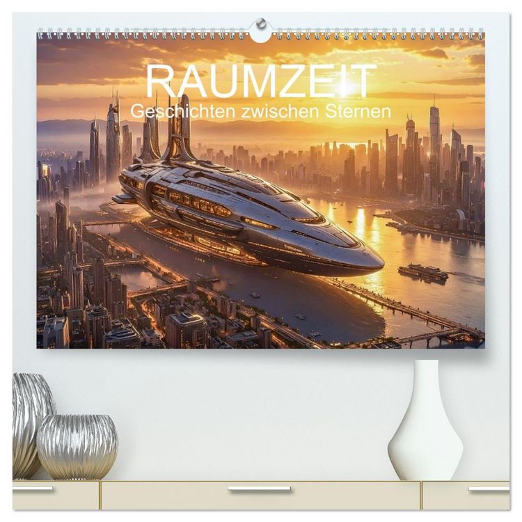 Produktbild: Raumzeit. Geschichten zwischen Sternen (hochwertiger Premium Wandkalender 2026 DIN A2 quer), Kunstdruck in Hochglanz