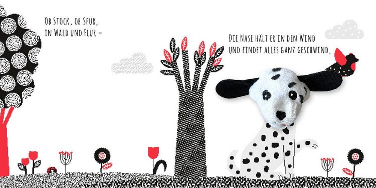 Produktbild: Kontrastbuch f&uuml;r Babys mit Fingerpuppe: Guck mal, kleiner Hund