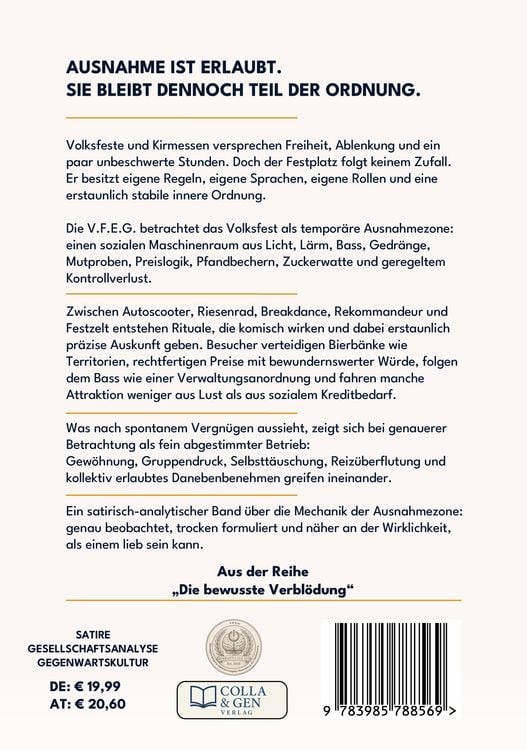 Produktbild: Die geregelte Erholung, Band 2: Die Ausnahmezone Volksfest