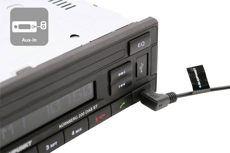 Produktbild: Blaupunkt N&uuml;rnberg 200 DAB BT Autoradio Bluetooth&reg;-Freisprecheinrichtung, DAB+ Tuner