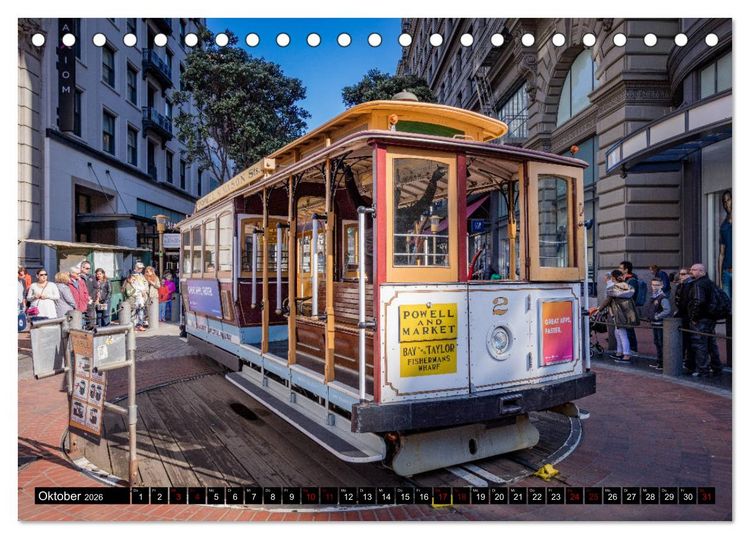 Produktbild: San Francisco Moments (Tischkalender 2026 DIN A5 quer), CALVENDO Monatskalender