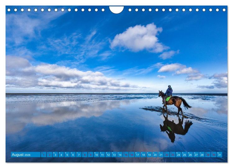 Produktbild: Die Farbe blau - Die Farbe der Weite und des Himmels (Wandkalender 2026 DIN A4 quer), CALVENDO Monatskalender
