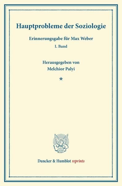 Produktbild: Hauptprobleme der Soziologie.