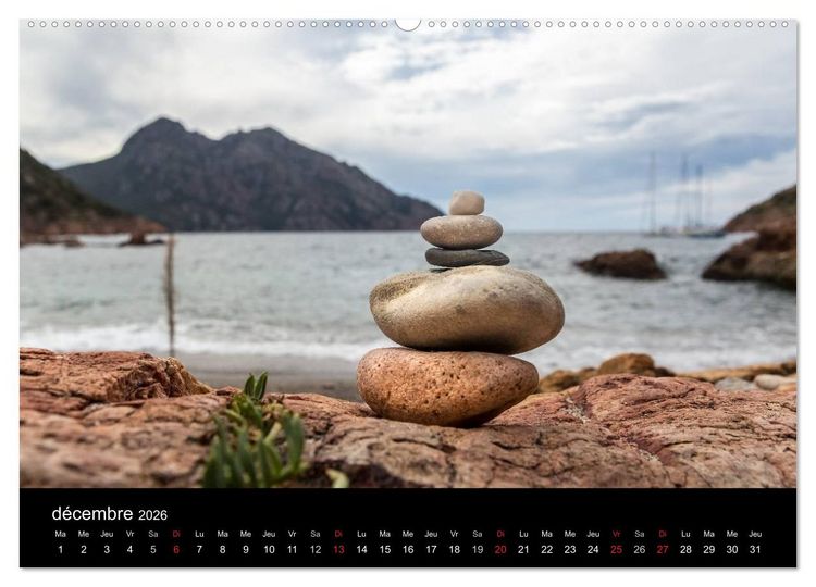 Produktbild: Les plus belles plages de Corse (Calendrier mural 2026 DIN A2 vertical) calendrier de bureau