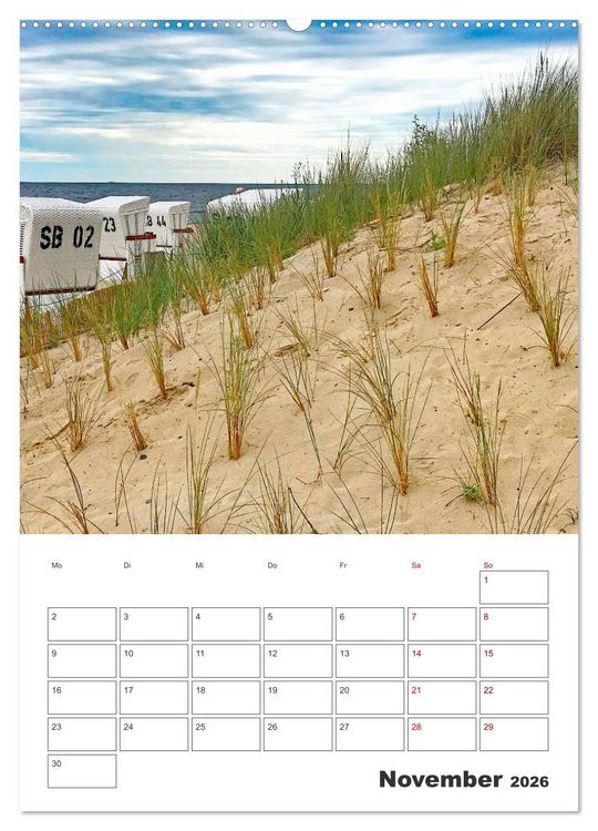 Produktbild: Usedom - Terminplaner (hochwertiger Premium Wandkalender 2026 DIN A2 hoch), Kunstdruck in Hochglanz