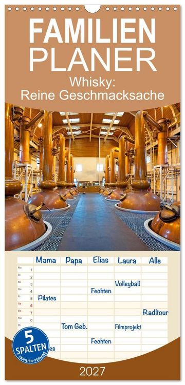 Produktbild: Familienplaner 2027 - Whisky: Reine Geschmacksache mit 5 Spalten (Wandkalender, 21 x 45 cm) CALVENDO