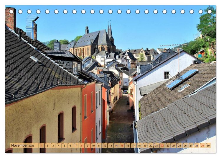 Produktbild: Saarburg - Ein sehenswertes St&auml;dtchen an der Saar (Tischkalender 2026 DIN A5 quer), CALVENDO Monatskalender