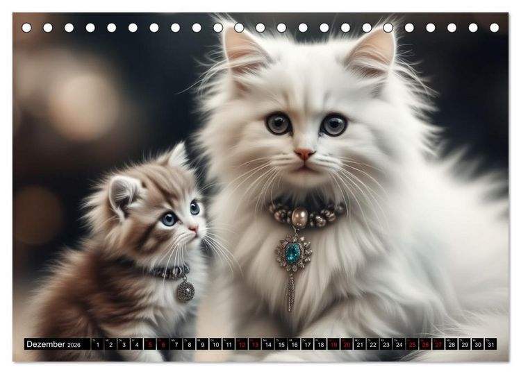Produktbild: Katzenmomente (Tischkalender 2026 DIN A5 quer), CALVENDO Monatskalender