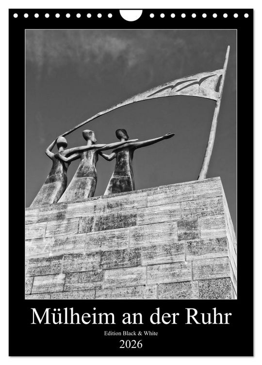 Produktbild: M&uuml;lheim an der Ruhr Edition Black & White 2026 (Wandkalender 2026 DIN A4 hoch), CALVENDO Monatskalender