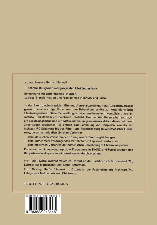 Produktbild: Einfache Ausgleichsvorg&auml;nge der Elektrotechnik