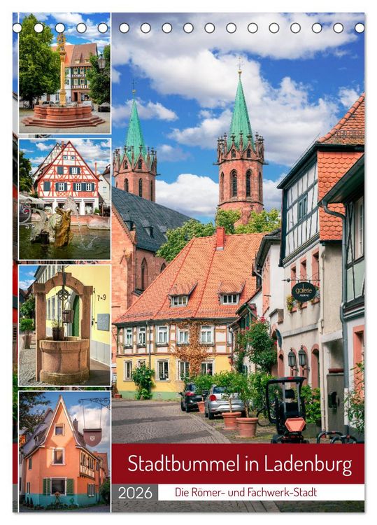Produktbild: Stadtbummel in Ladenburg - Die R&ouml;mer- und Fachwerk-Stadt (Tischkalender 2026 DIN A5 hoch), CALVENDO Monatskalender