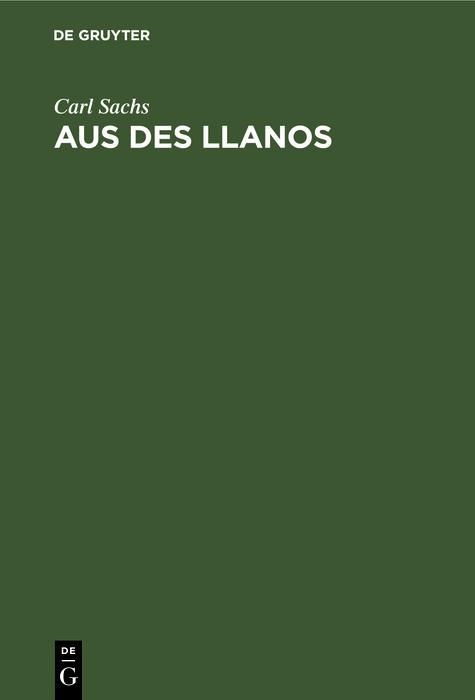 Produktbild: Aus des Llanos