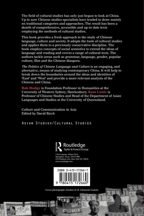 Produktbild: Politics of Chinese Language and Culture