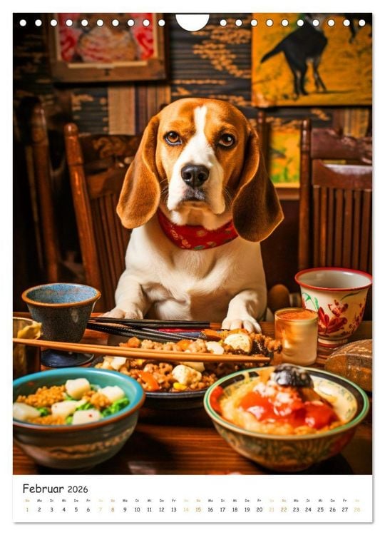 Produktbild: Hunde & Ramen - Ein Jahr voller Genuss und Freude (Wandkalender 2026 DIN A4 hoch), CALVENDO Monatskalender