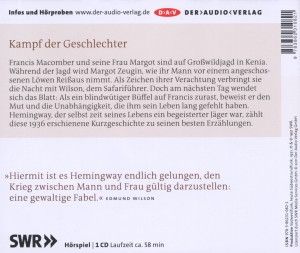Produktbild: Das kurze und gl&uuml;ckliche Leben des Francis Macomber