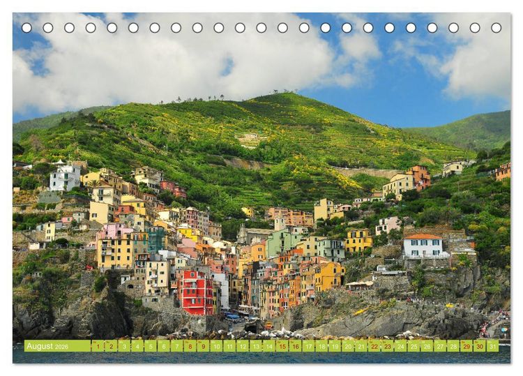 Produktbild: Cinque Terre - die bunten D&ouml;rfer Liguriens (Tischkalender 2026 DIN A5 quer), CALVENDO Monatskalender