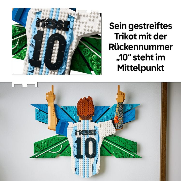 Produktbild: LEGO Editions 43018 Lionel Messi &ndash; Torjubel, Fu&szlig;ball Modellbau