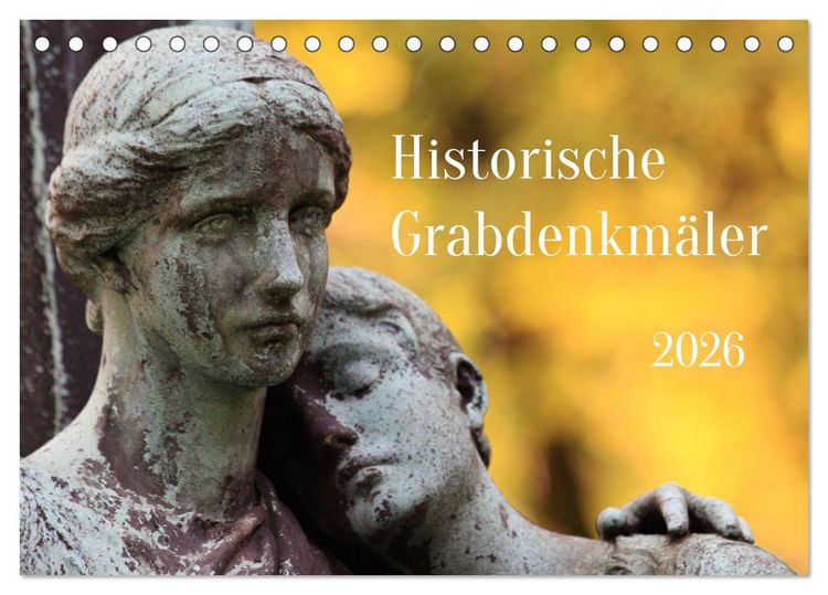 Produktbild: Alte Grabdenkm&auml;ler (Tischkalender 2026 DIN A5 quer), CALVENDO Monatskalender