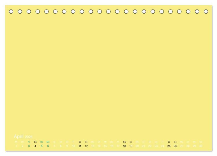 Produktbild: Bastelkalender - Gelb (Tischkalender 2026 DIN A5 quer), CALVENDO Monatskalender