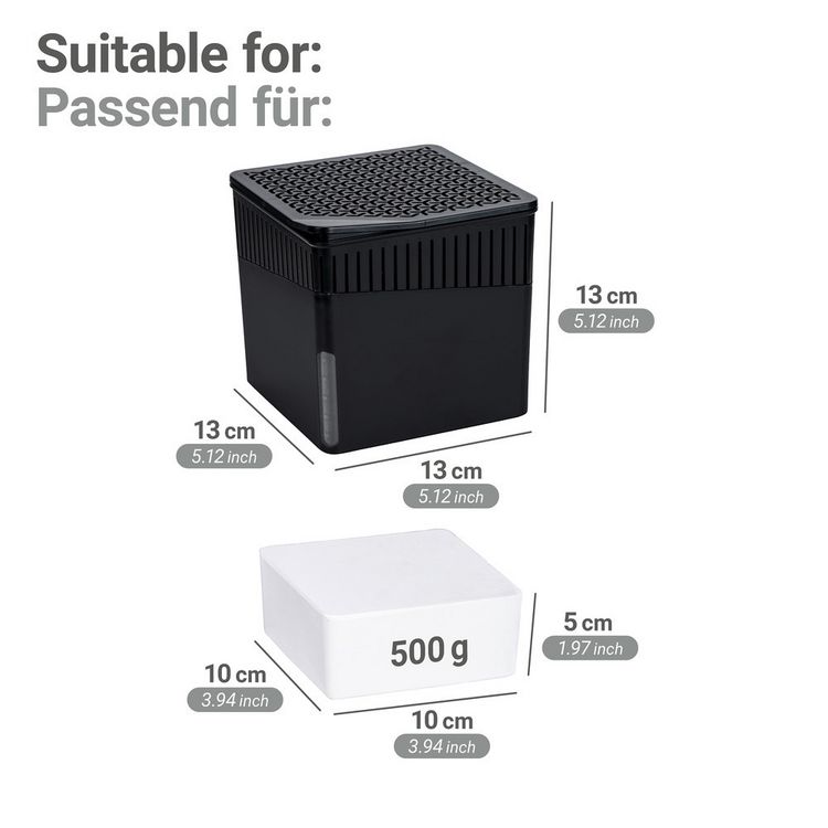 Produktbild: Raumentfeuchter Mod. Cube Nachfüller 500 g mit Orangenduft, 6er, Luftentfeuchter Nachfüllpack