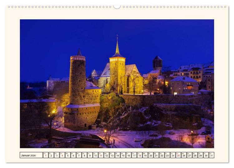 Produktbild: Bautzen - Rundgang durch die mittelalterliche Stadt (Wandkalender 2026 DIN A2 quer), CALVENDO Monatskalender
