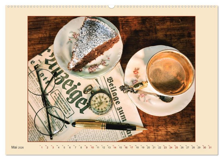 Produktbild: Im Caf&eacute; Nostalgie (Wandkalender 2026 DIN A2 quer), CALVENDO Monatskalender