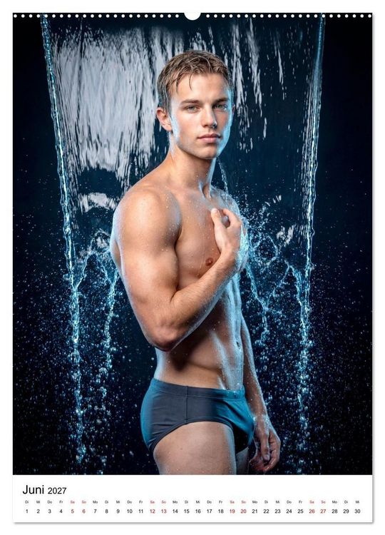 Produktbild: Im Bann des Wassers - Athletische &Auml;sthetik m&auml;nnlicher Schwimmer (hochwertiger Premium Wandkalender 2027 DIN A2 hoch), Kunstdruck in Hochglanz