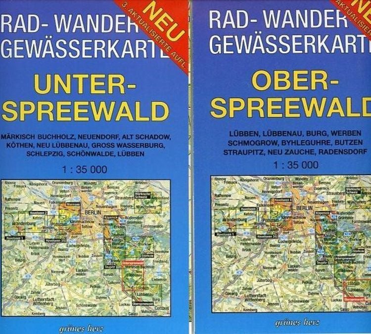 Produktbild: Spreewald 1 : 35 000 Rad-, Wander- und Gewässerkarten-Set