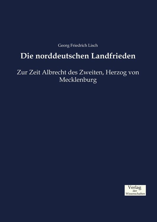 Produktbild: Die norddeutschen Landfrieden