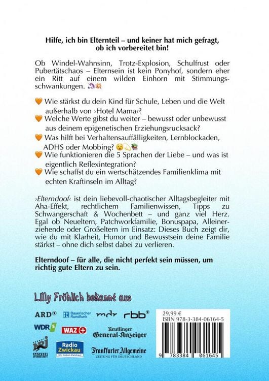 Produktbild: Elterndoof - Der ehrliche Erziehungsratgeber: Familienleben meistern, Kinder st&auml;rken, ADHS & Mobbing verstehen, Werte leben, mit Humor & Herz erziehen