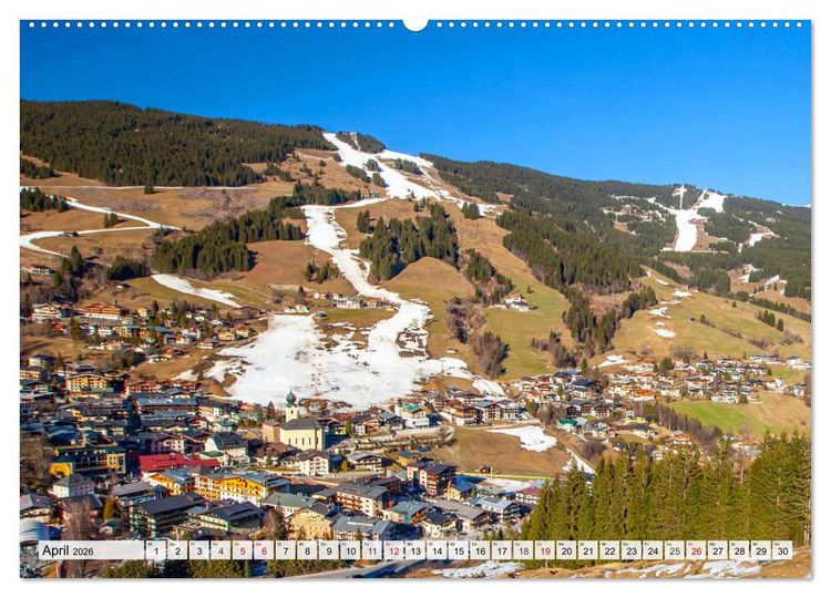 Produktbild: Gr&uuml;&szlig;e aus Saalbach (Wandkalender 2026 DIN A2 quer), CALVENDO Monatskalender