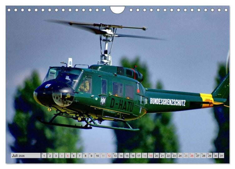 Produktbild: Semiscale-Modellhubschrauber (Wandkalender 2026 DIN A4 quer), CALVENDO Monatskalender