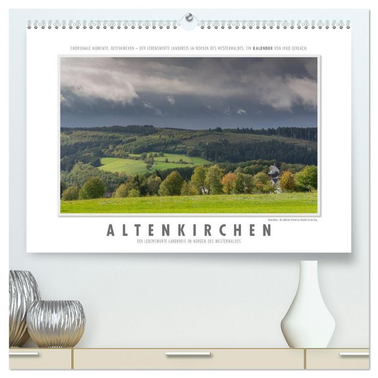 Produktbild: Emotionale Momente: Altenkirchen - der lebenswerte Landkreis im Norden des Westerwaldes. (hochwertiger Premium Wandkalender 2026 DIN A2 quer), Kunstdruck in Hochglanz