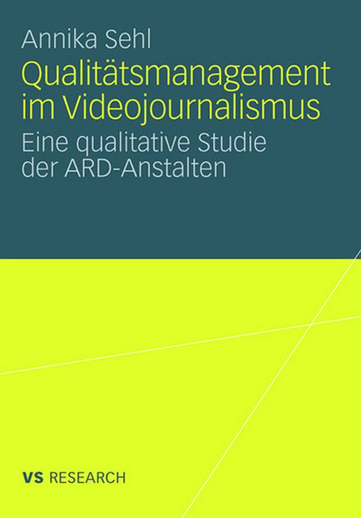 Produktbild: Qualit&auml;tsmanagement im Videojournalismus