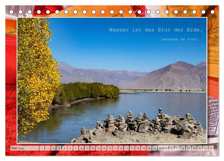 Produktbild: Farben Tibets (Tischkalender 2026 DIN A5 quer), CALVENDO Monatskalender