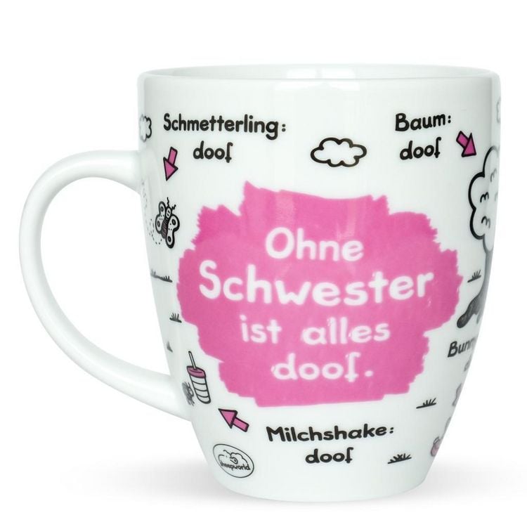 Produktbild: Sheepworld Tasse "Ohne Schwester ist alles doof"