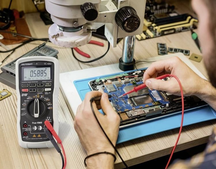 Produktbild: VOLTCRAFT VC 480 Hand-Multimeter digital Wasserdicht (IP67), LoZ CAT IV 1000 V Anzeige (Counts): 600000