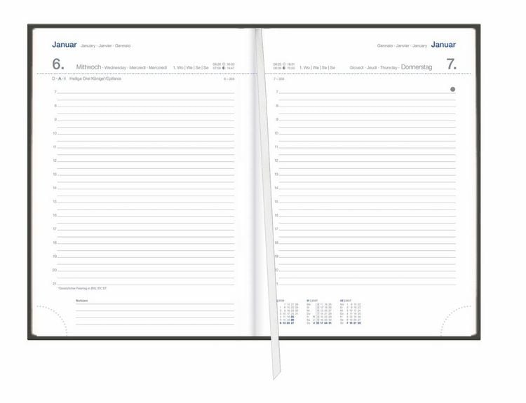 Produktbild: Tages-Cheftimer A5, schwarz 2027