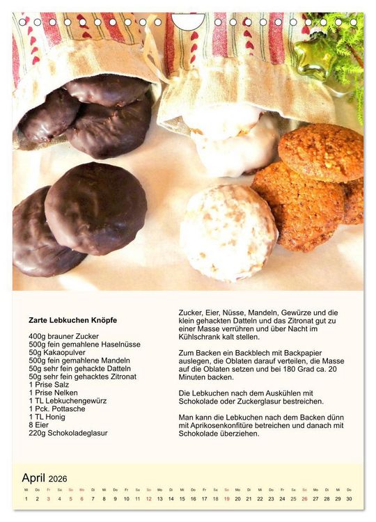 Produktbild: Pl&auml;tzchen. Kekse f&uuml;r das ganze Jahr! (Wandkalender 2026 DIN A4 hoch), CALVENDO Monatskalender