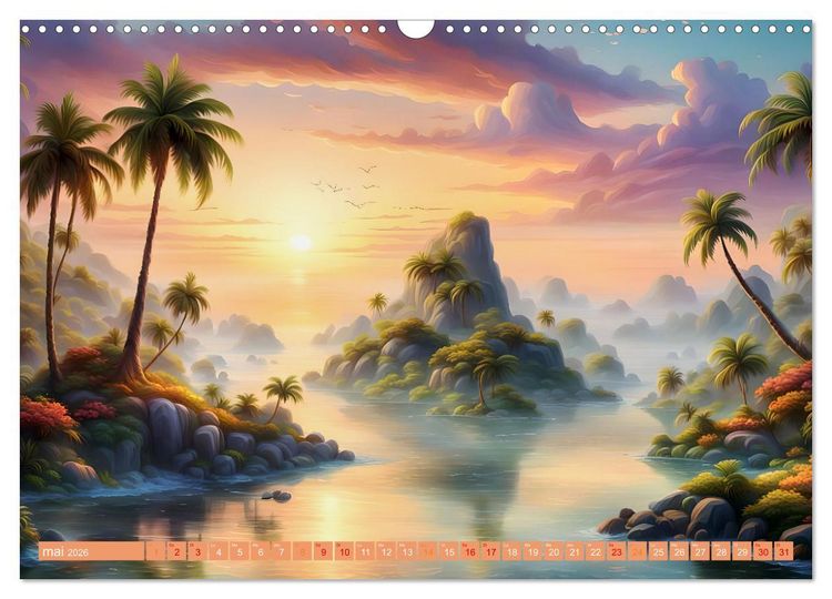 Produktbild: Le paradis de l'archipel (Calendrier mural 2026 DIN A3 vertical), CALVENDO calendrier mensuel