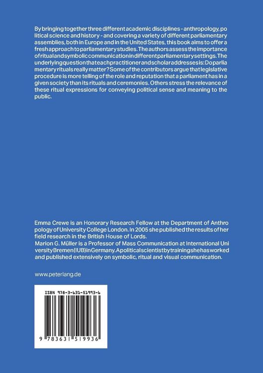 Produktbild: Rituals in Parliaments