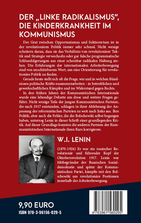 Produktbild: Der "linke Radikalismus", die Kinderkrankheit im Kommunismus