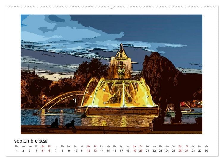 Produktbild: Berlioz et Zo&eacute; &agrave; Angers (Calendrier mural 2026 DIN A2 vertical) calendrier de bureau