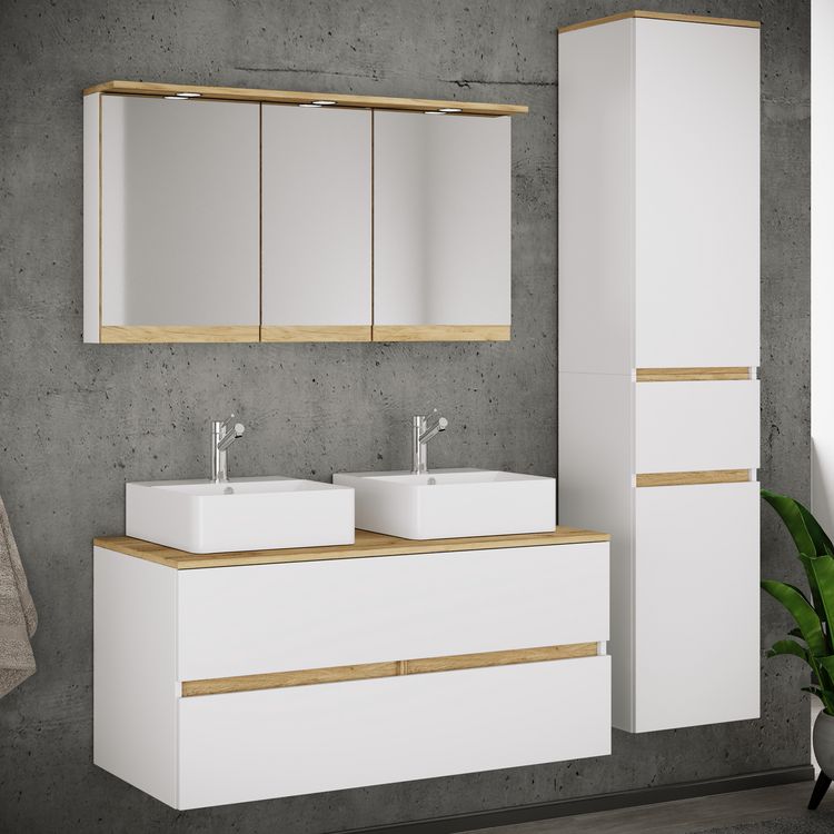 Produktbild: 5-tlg. Badm&ouml;bel-Set mit Waschbecken Cosila-A 111cm
