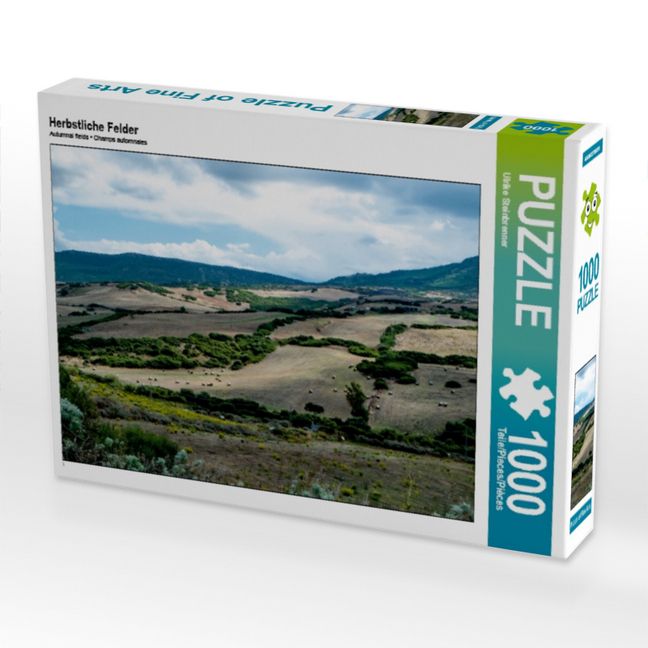 Produktbild: CALVENDO Puzzle Herbstliche Felder auf Sardinien | 1000 Teile Lege-Gr&ouml;&szlig;e 64x48cm Foto-Puzzle f&uuml;r gl&uuml;ckliche Stunden