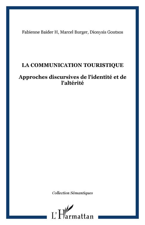 Produktbild: La communication touristique