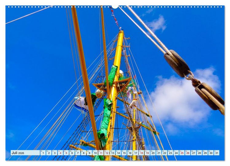 Produktbild: Ein detaillierter Blick auf Segelschiffe (Wandkalender 2026 DIN A2 quer), CALVENDO Monatskalender