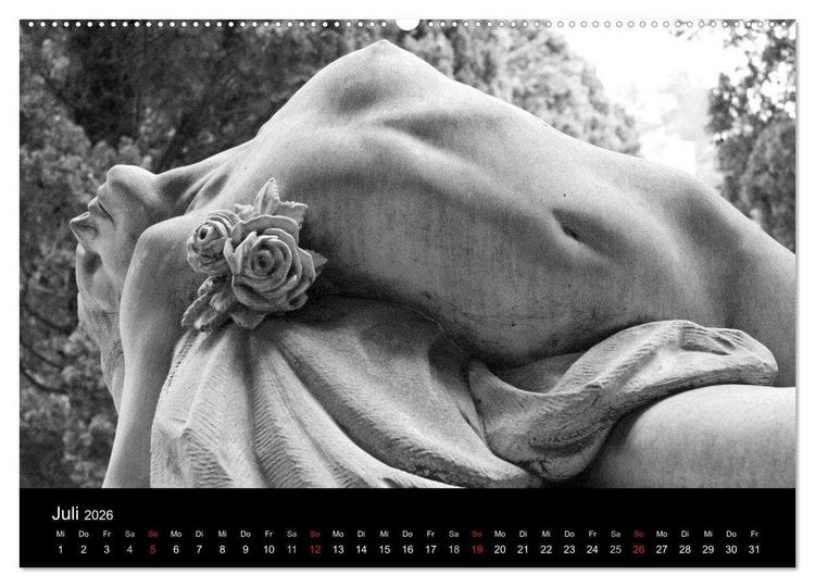 Produktbild: Lebende Steine - Skulpturen auf dem Friedhof Staglieno (Wandkalender 2026 DIN A2 quer), CALVENDO Monatskalender