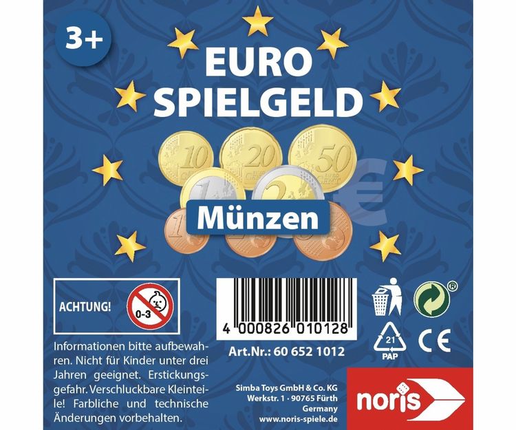 Produktbild: Euro-Spielgeld M&uuml;nzen