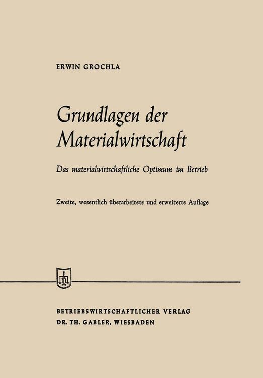 Produktbild: Grundlagen der Materialwirtschaft